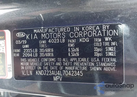 2020 Kia Soul S из США, поврежденный, VIN KNDJ23AU4L7042345